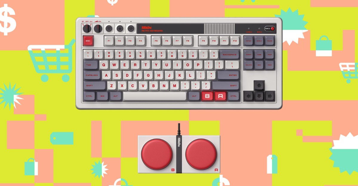Este teclado mecânico da 8BitDo tem um teclado numérico adicional e está com um desconto de 30 por cento